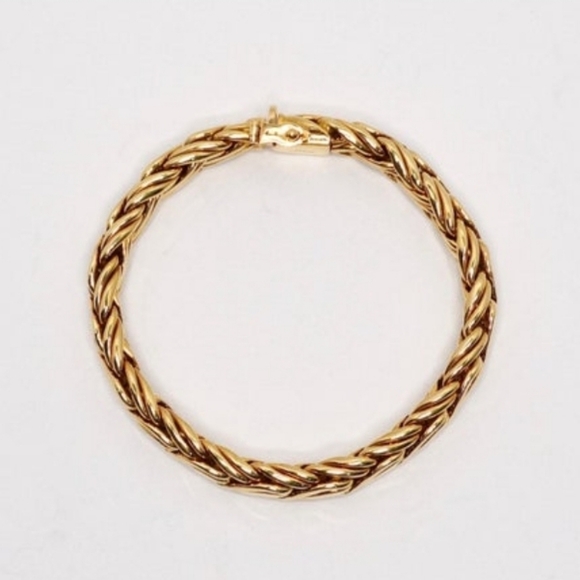 Vintage Tiffany & Co. 18k Yellow Gold Byzantine Bracelet - Picture 8 of 9
